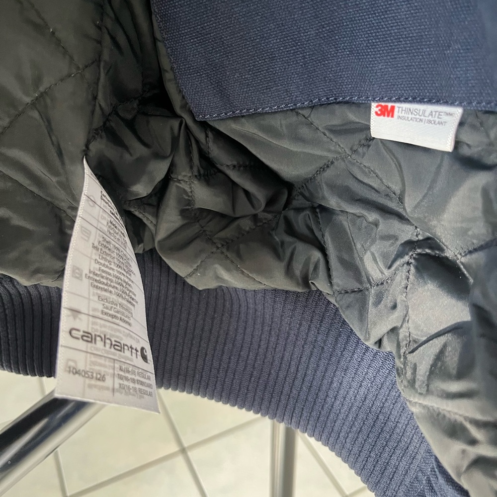 Carhartt Women’s Loose Fit Hooded Jacket Navy Blue XL Like New - Picture 5 of 5